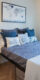 Bedroom blue sheets