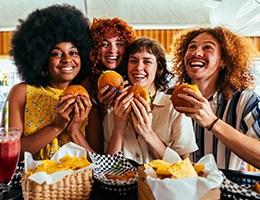 People eating food